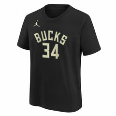 Giannis Antetokounmpo Milwaukee Bucks Jordan Brand Youth Statement Edition Name & Number Player T-Shirt On Sale