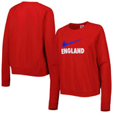 England National Team Women's Lockup Varsity Tri-Blend Raglan Pullover Sweatshirt Red - Nike