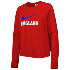 England National Team Women's Lockup Varsity Tri-Blend Raglan Pullover Sweatshirt Red - Nike