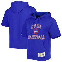Chicago Cubs Mitchell & Ness Cooperstown Collection Washed Fleece Pullover Short Sleeve Hoodie | MLB New