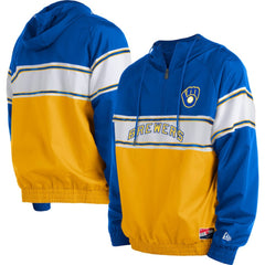 Milwaukee Brewers New Era Ripstop Raglan Quarter-Zip Hoodie | MLB US