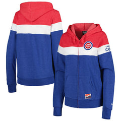 Chicago Cubs New Era Women's Colorblock Full-Zip Hoodie Jacket | MLB Discount