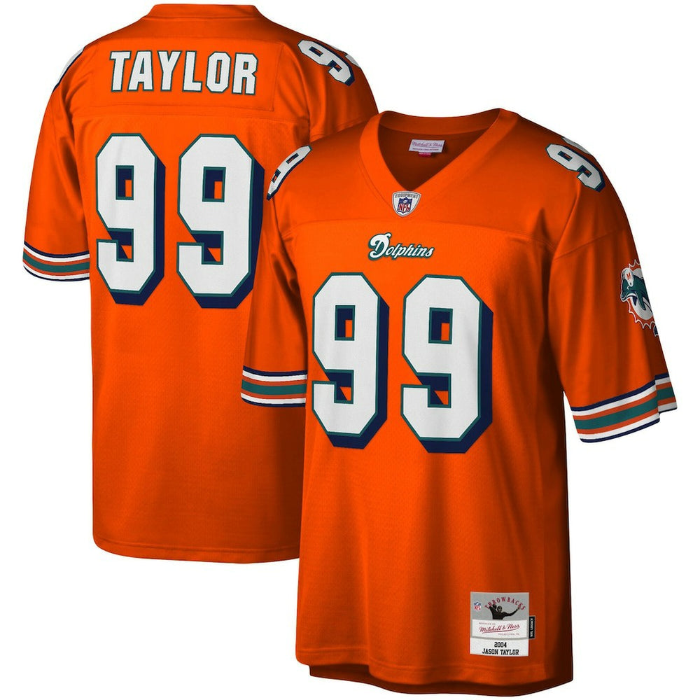 Miami Dolphins Mitchell & Ness Jason Taylor Big & Tall 2004 Retired Player Replica Jersey