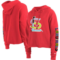 St. Louis Cardinals New Era Women's Fashion High Hip Pullover Hoodie | MLB New