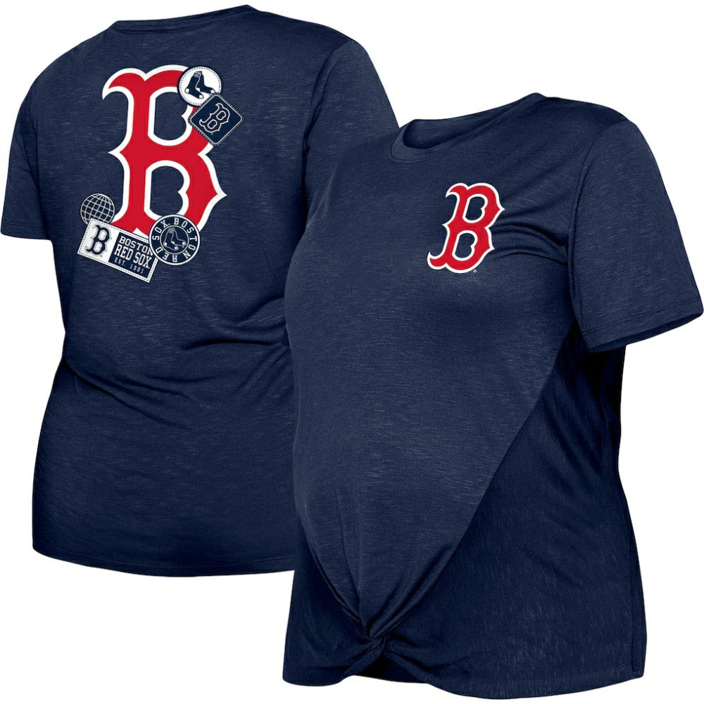 Boston Red Sox New Era Women's Plus Size Two-Hit Front Knot T-Shirt | MLB Online