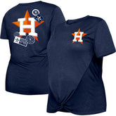 Houston Astros New Era Women's Plus Size Two-Hit Front Knot T-Shirt | MLB Near me