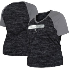 Chicago White Sox New Era Women's Plus Size Space Dye Raglan V-Neck T-Shirt | MLB On Sale