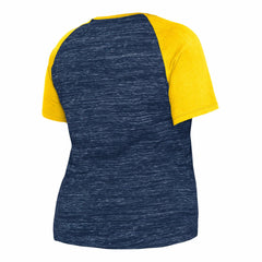 Milwaukee Brewers New Era Women's Plus Size Space Dye Raglan V-Neck T-Shirt | MLB US