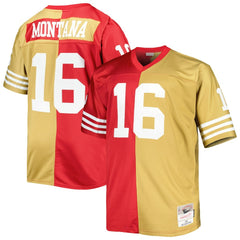 San Francisco 49ers Mitchell & Ness Joe Montana Big & Tall Split Legacy Retired Player Replica Jersey