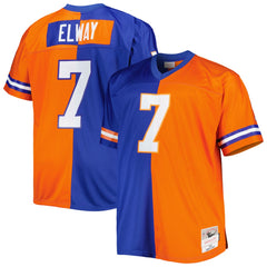 Denver Broncos Mitchell & Ness John Elway Big & Tall Split Legacy Retired Player Replica Jersey