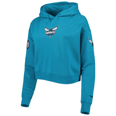 Charlotte Hornets Pro Standard Women's Classic Fleece Cropped Pullover Hoodie For Sale