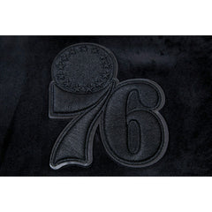 Philadelphia 76ers Pro Standard Women's Triple Black Velour Full-Zip Hoodie discount Online