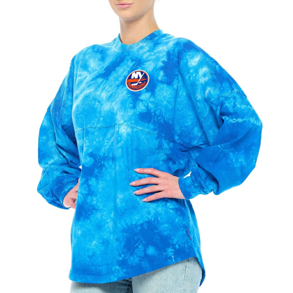 New York Islanders Fanatics Women's Crystal-Dye Long Sleeve T-Shirt Discount