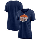 Denver Broncos Women's Hometown First Down Tri-Blend T-Shirt
