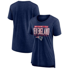 New England Patriots Women's Hometown First Down Tri-Blend T-Shirt