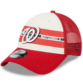 Washington Nationals New Era Team Stripe Trucker 9FORTY Snapback Hat | MLB US