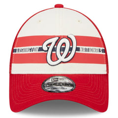 Washington Nationals New Era Team Stripe Trucker 9FORTY Snapback Hat | MLB US