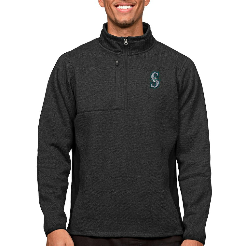 Seattle Mariners Antigua Course Quarter-Zip Pullover Top | MLB New