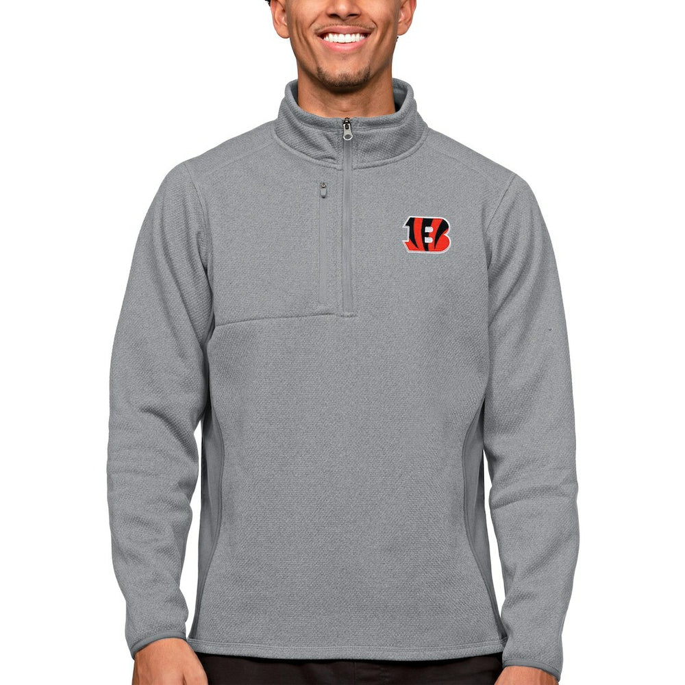 Cincinnati Bengals Antigua Course Quarter-Zip Pullover Top