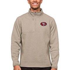 San Francisco 49ers Antigua Course Quarter-Zip Pullover Top