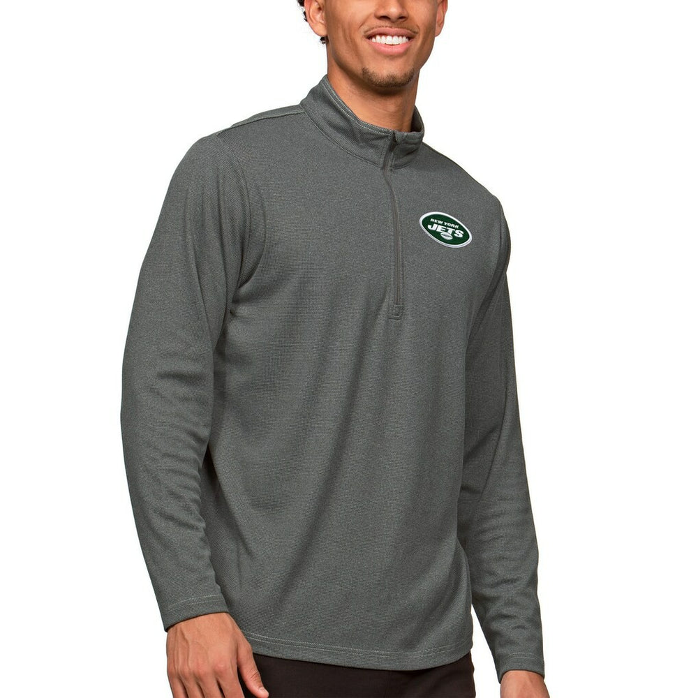 New York Jets Antigua Epic Quarter-Zip Pullover Top
