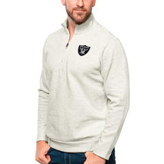 Las Vegas Raiders Antigua Gambit Quarter-Zip Pullover Top