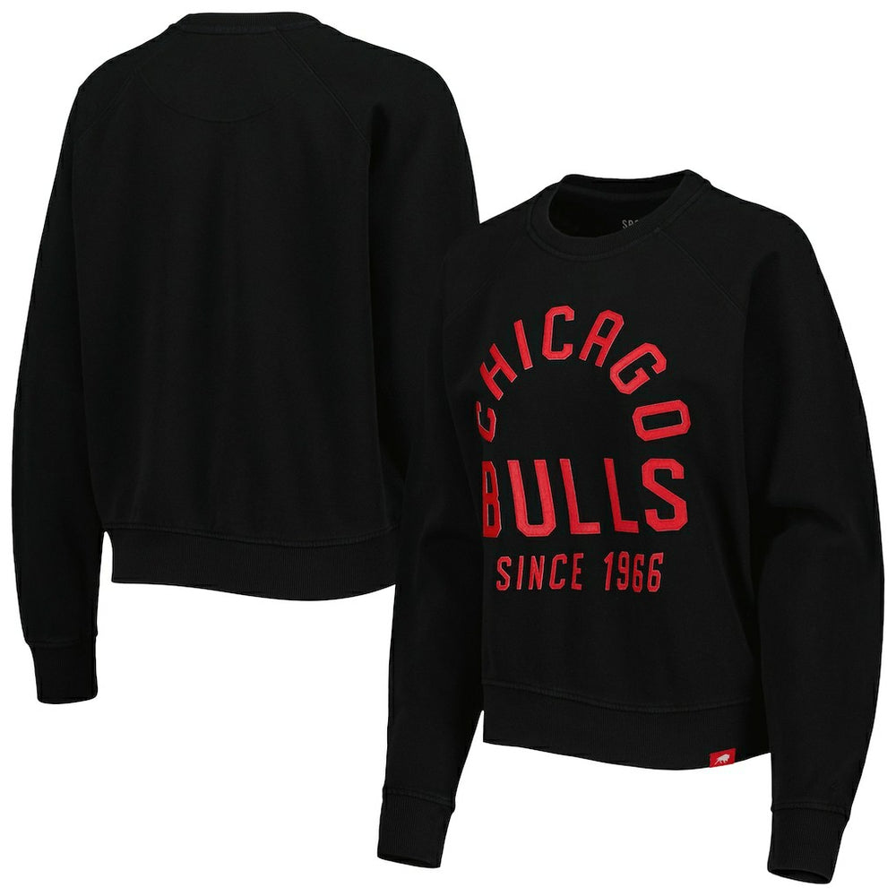 Chicago Bulls Sportiqe Women's Ashlyn Brava Raglan Pullover Sweatshirt Discount