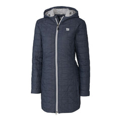 New York Giants Cutter & Buck Women's Rainier Primaloft Eco Hooded Long Lightweight Coat