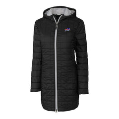 Buffalo Bills Cutter & Buck Women's Rainier Primaloft Eco Hooded Long Lightweight Coat