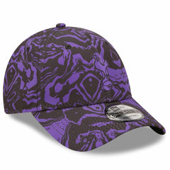 Tottenham Hotspur New Era Allover Print 9FORTY Adjustable Hat Black/Purple - New Era