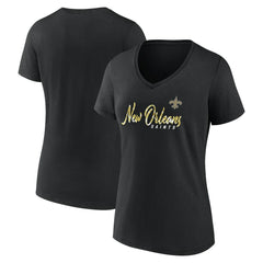 New Orleans Saints Fanatics Women's Shine Time V-Neck T-Shirt