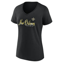 New Orleans Saints Fanatics Women's Shine Time V-Neck T-Shirt