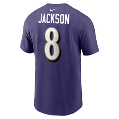 Baltimore Ravens Nike Lamar Jackson Player Name & Number T-Shirt
