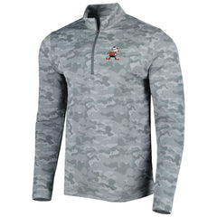 Cleveland Browns Antigua Brigade Throwback Quarter-Zip Top