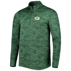 Green Bay Packers Antigua Brigade Quarter-Zip Sweatshirt