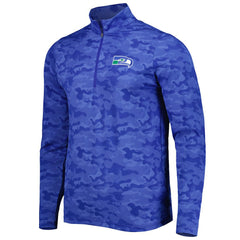 Seattle Seahawks Antigua Brigade Throwback Quarter-Zip Top