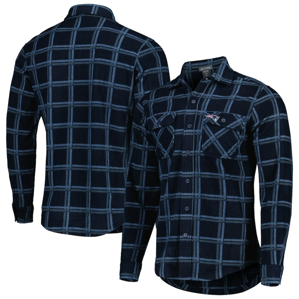 New England Patriots Antigua Industry Flannel Button-Up Shirt Jacket