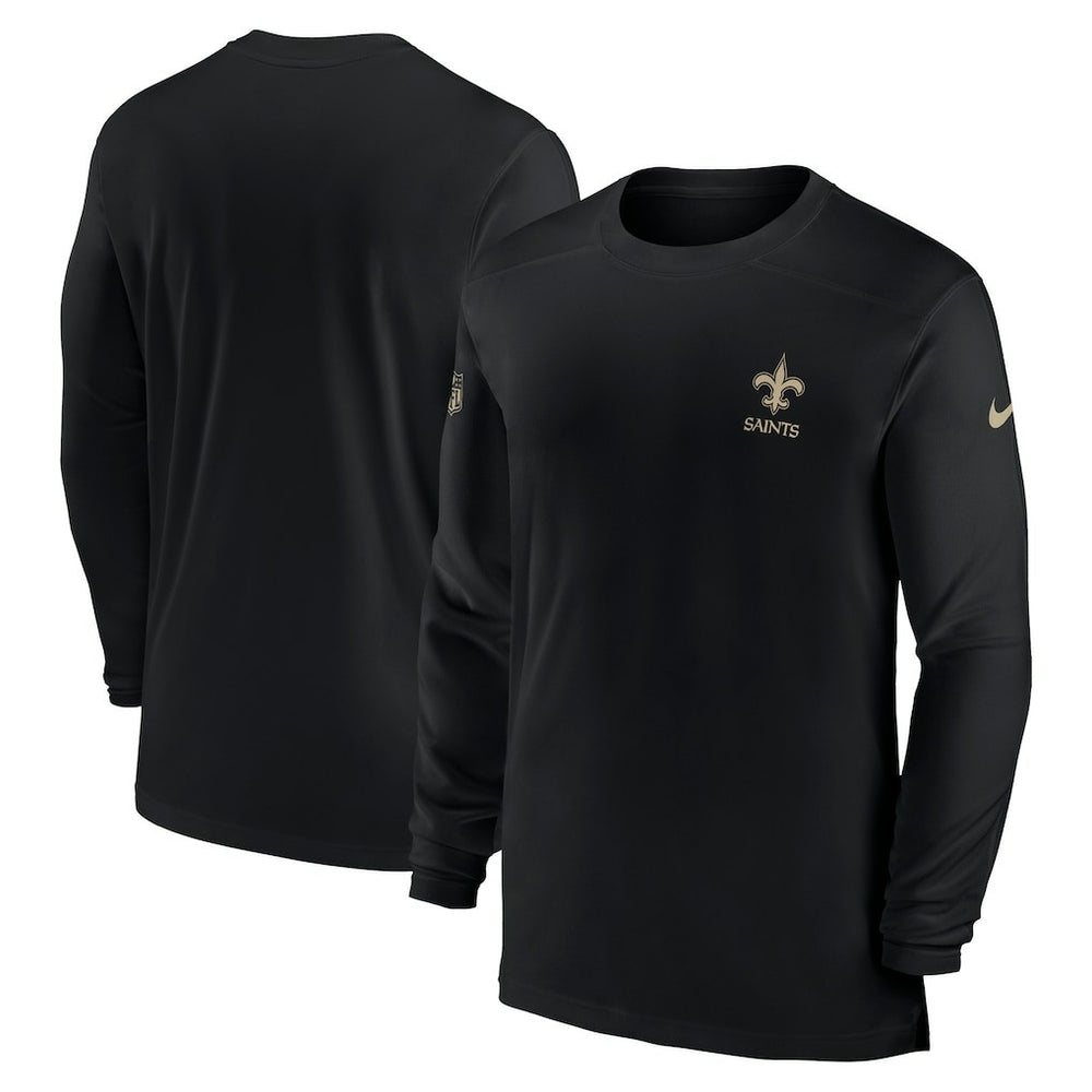 New Orleans Saints Nike Sideline Coach Performance Long Sleeve T-Shirt