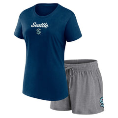 Seattle Kraken Fanatics Women's Script T-Shirt & Shorts Set For Sale