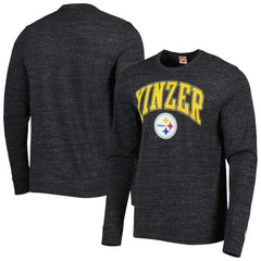 Pittsburgh Steelers Homage Hyper Local Tri-Blend Long Sleeve T-Shirt