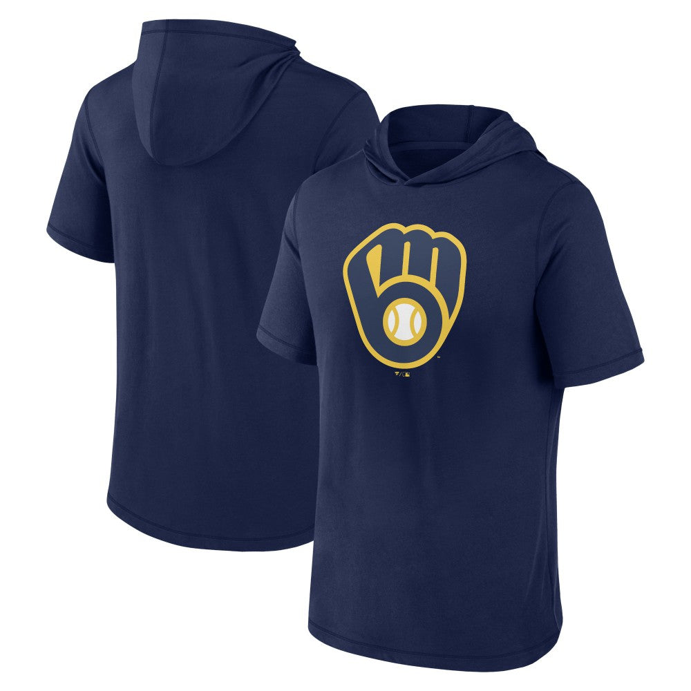 Milwaukee Brewers Fanatics Short Sleeve Hoodie T-Shirt | MLB Discount