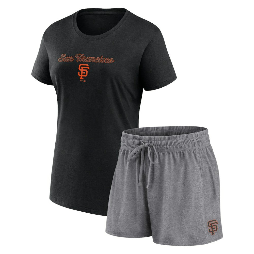 San Francisco Giants Fanatics Women's Script T-Shirt & Shorts Combo Set | MLB Sale