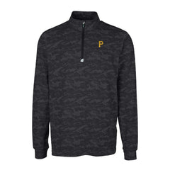Pittsburgh Pirates Cutter & Buck Big & Tall Traverse Camo Print Stretch Quarter-Zip Pullover Top | MLB Online