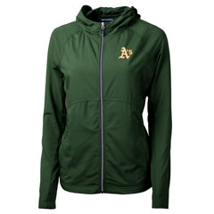 Athletics Cutter & Buck Women's Adapt Eco Knit Hybrid Recycled Full-Zip Hoodie | MLB Discount