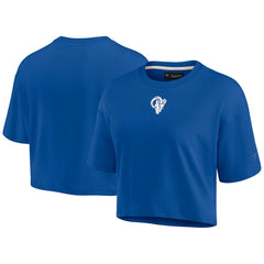 Los Angeles Rams Fanatics Women's Elements Super Soft Boxy Cropped T-Shirt