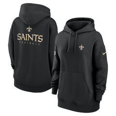 New Orleans Saints Nike Women's 2023 Sideline Club Fleece Pullover Hoodie