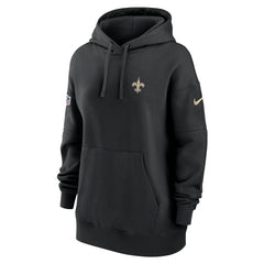 New Orleans Saints Nike Women's 2023 Sideline Club Fleece Pullover Hoodie