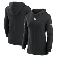 Cincinnati Bengals Nike Women's Sideline Performance Long Sleeve Hoodie T-Shirt