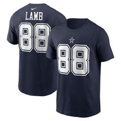 Dallas Cowboys Nike CeeDee Lamb Player Name & Number T-Shirt