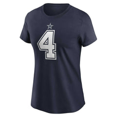 Dallas Cowboys Nike Dak Prescott Women's Player Name & Number T-Shirt